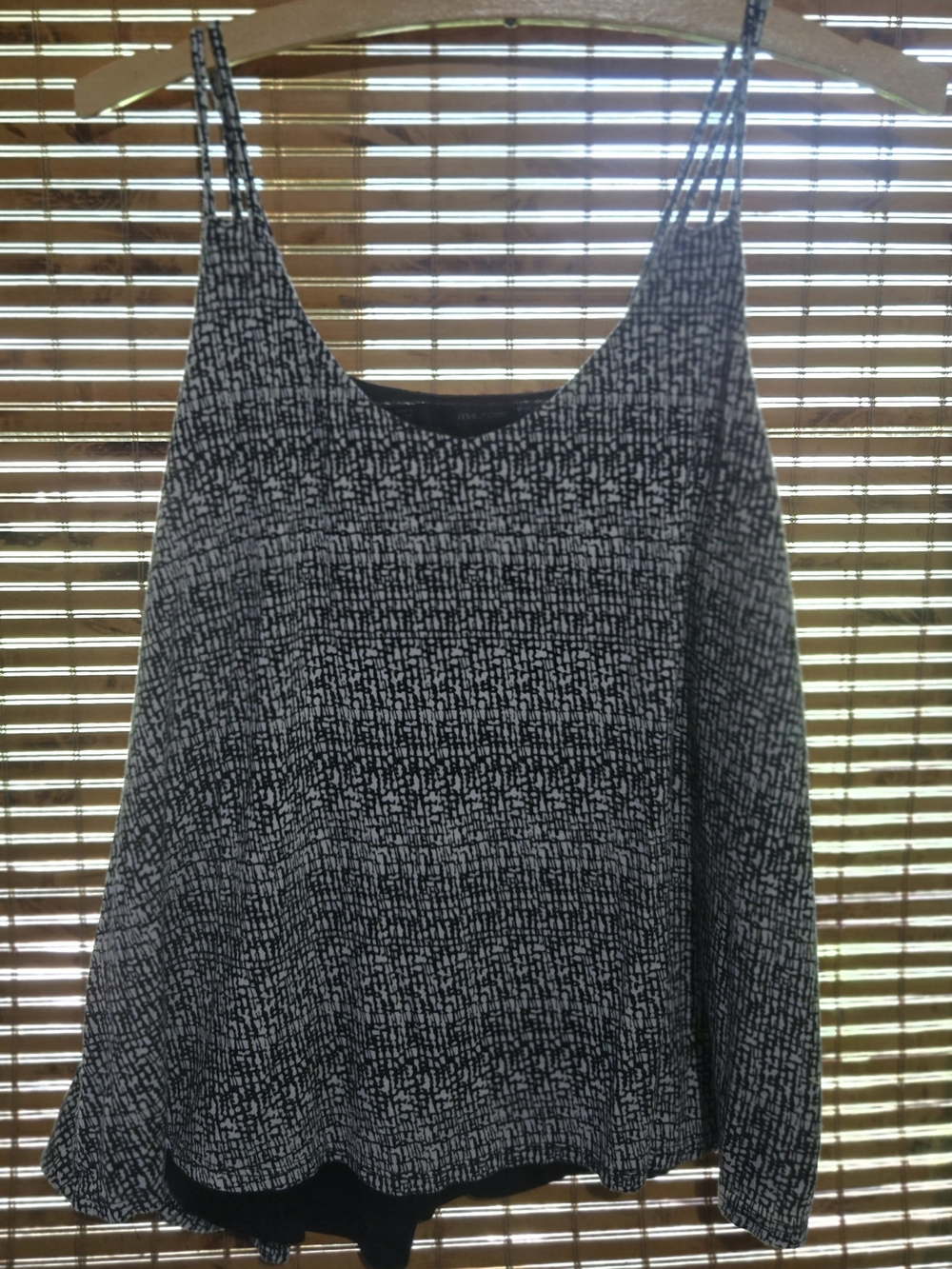 Maurices Black and White Patterned Double-Strap Cami